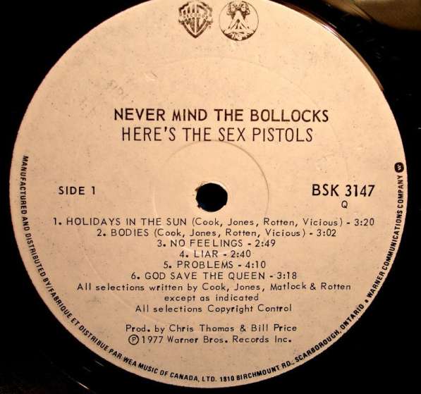 Sex Pistols – Never Mind The Bollocks Here's The Sex Pistols в Санкт-Петербурге фото 3