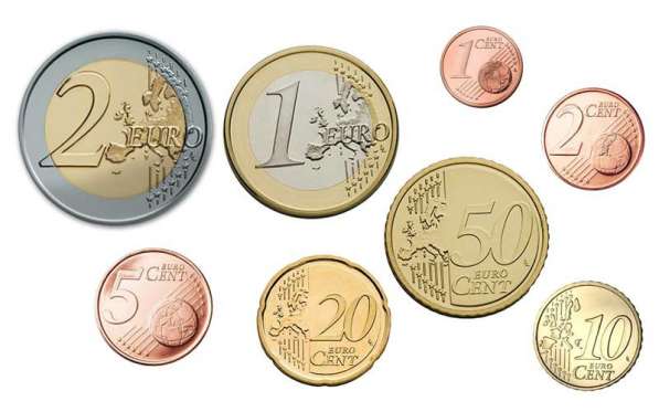 Евромонеты от 1 евроцента до 2 евро (погодовка)