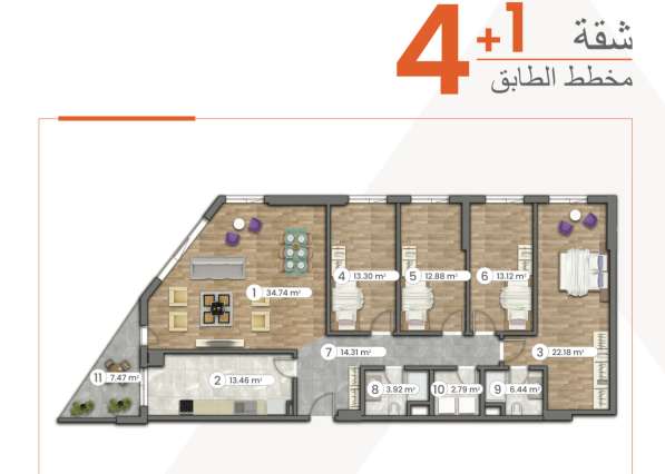 5-к. квартира 246м Турция, Стамбул, Бейликдюзю в фото 7