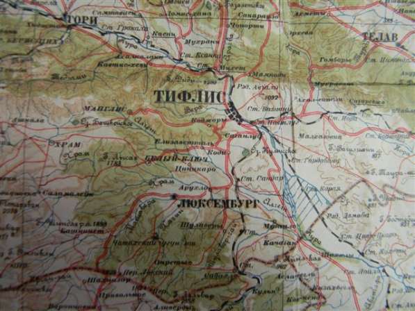 Топокарта(топографическая карта)Тифлис Е-7 1929г и К-38 1934 в фото 28