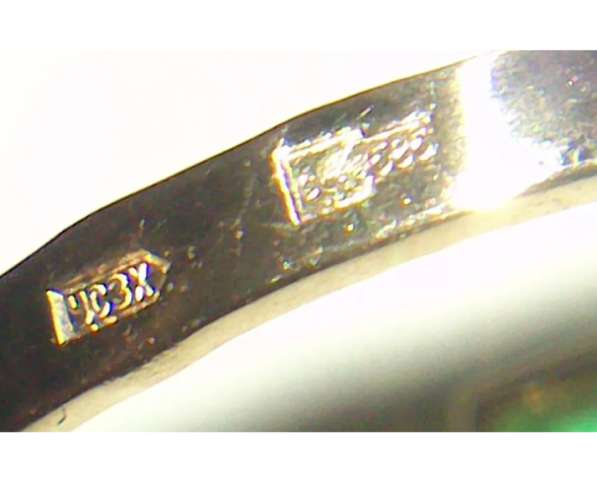 Золотое кольцо с природным изумрудом 585 пробы в Лесной фото 8
