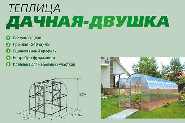 Вечные теплицы ВОЛЯ со склада в Сыктывкаре! в Сыктывкаре фото 19