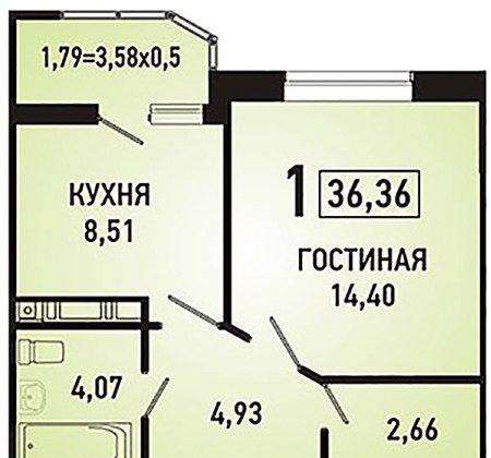 Продам однокомнатную квартиру в Краснодар.Жилая площадь 37 кв.м.Этаж 18.Дом монолитный.