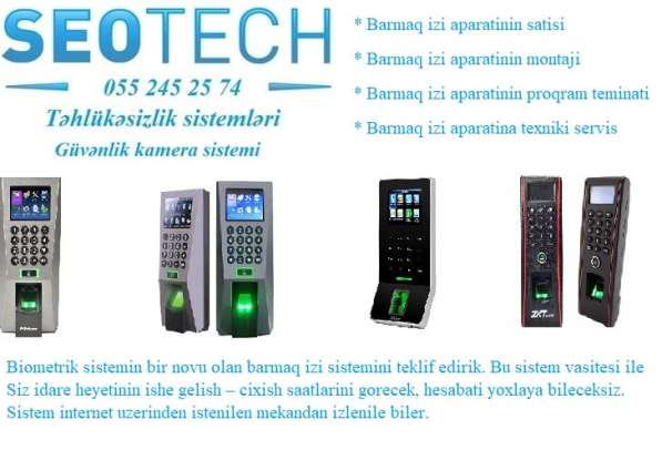 ✓ Barmaq izi keçid sistemi ✓