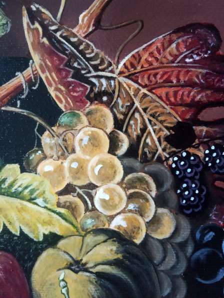 Картина "Натюрморт с фруктами" (холст. масло, 30х40 см) в фото 3