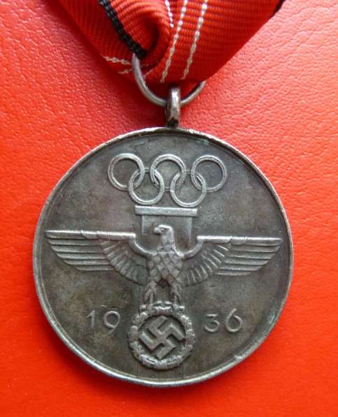 Германия 3 рейх Немецкая памятная олимпийская медаль 1936 г в Орле фото 9
