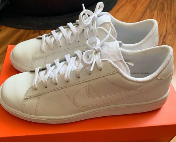Низкие кожаные кроссовки белого цвета Nike Blazer в Зеленограде фото 5