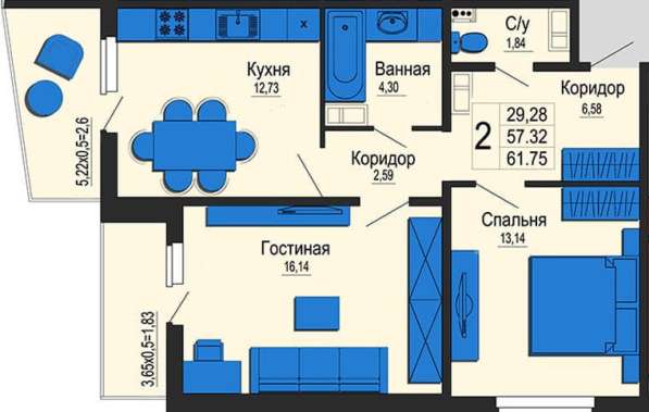 Продам 2-х комнатную квартиру в Краснодаре