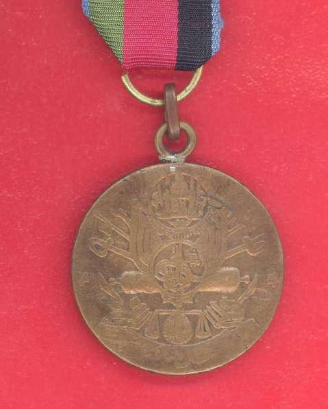 Афганистан медаль Гайрат Аманулла-хан 1919 г. бронзовой степ