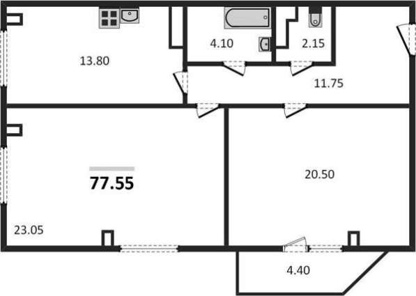 Продам двухкомнатную квартиру в Санкт-Петербург.Жилая площадь 77,55 кв.м.Этаж 10.Дом монолитный.