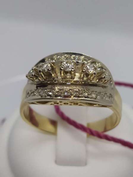 Золотое кольцо с бриллиантами 750 пробы в Саках фото 7