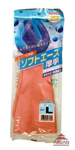 Резиновые перчатки с покрытием. Япония TOWA