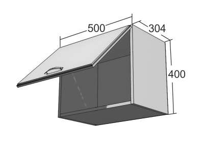 Шкаф над вытяжкой ШВВ-50 Ольха в Новосибирске