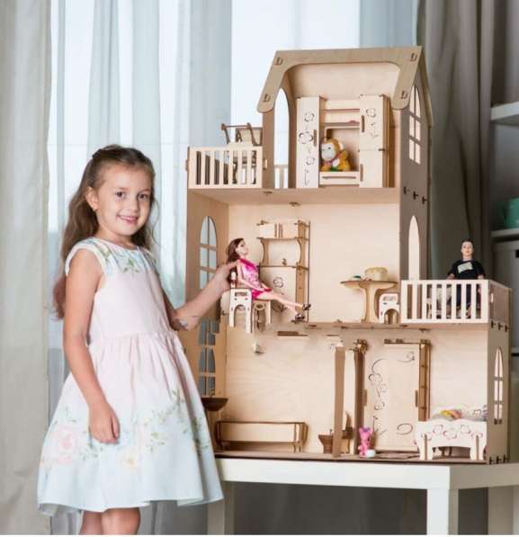 Кукольный домик 98 см высота для Барби