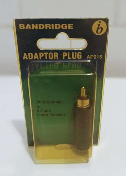 Bandridge AP015 переходник адаптор RCA - 6,3 JACK