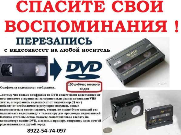Оцифровка любых видеокассет