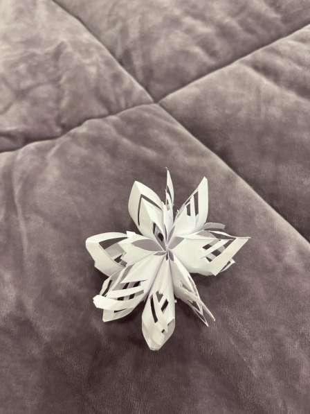Снежинка из бумаги в Москве