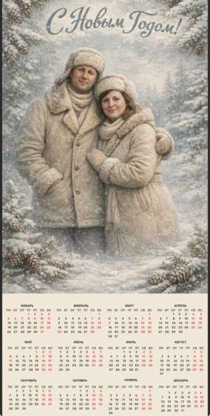 Новогодняя Рождественская открытка с вашим фото в Хабаровске фото 3