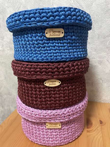 Вязаные корзины в Омске фото 4