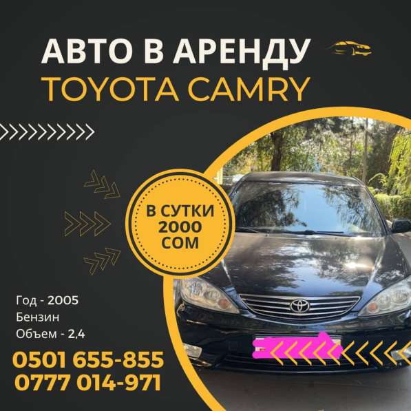 Сдаю авто в аренду! Toyota Camry, 2005 года в 