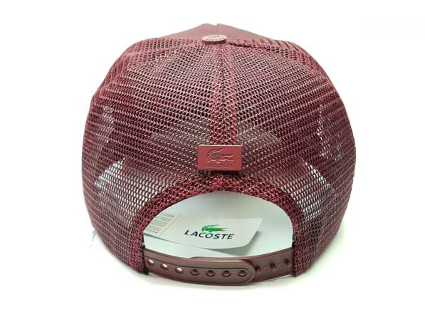 Бейсболка кепка Lacoste (бордовый) сетка в Москве фото 9