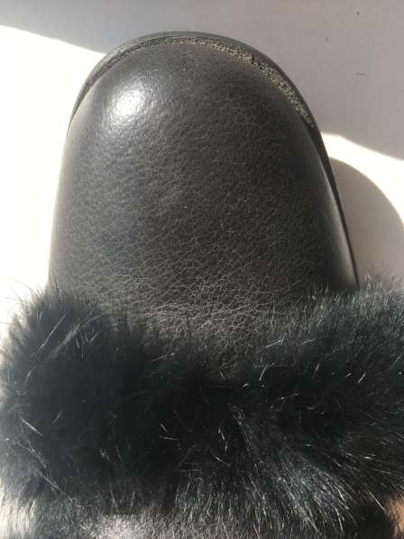 Ботинки сапоги новые размер 43 зима кожа мужские чёрные мех в Москве фото 3