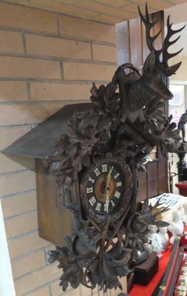Часы охотничья тематика настенные в деревянном корпусе