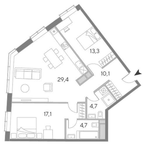 1-2-3к квартиры в Москве и МО (новостройки) в Москве фото 17