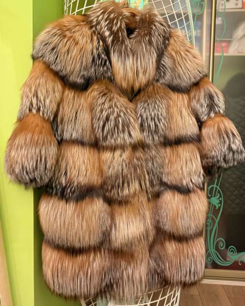 Шуба из чернобурой лисы