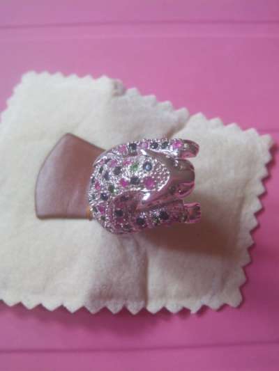 Серебряное кольцо с сапфирами, рубинами в Москве