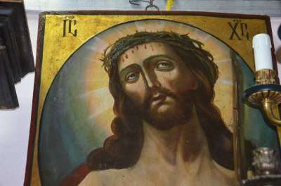 Икона Спас в терновом венце. 55 на 43 см в Москве фото 5