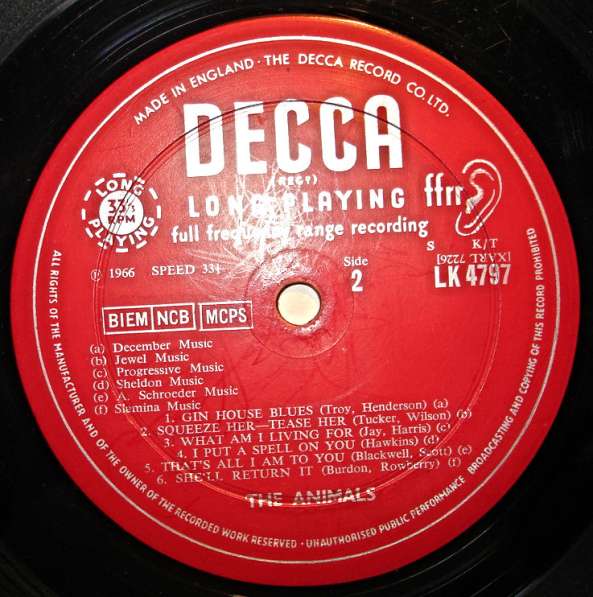 Пластинка виниловая The Animals – Animalisms(UK) в Санкт-Петербурге