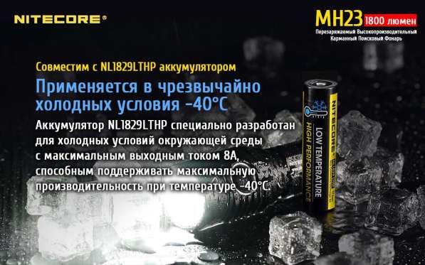 NiteCore Фонарь аккумуляторный NiteCore MH23 в Москве