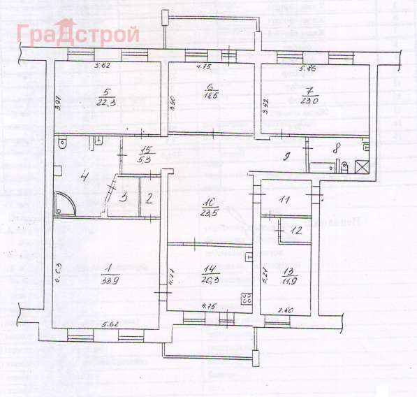 Продам четырехкомнатную квартиру в Вологда.Жилая площадь 193 кв.м.Дом кирпичный.Есть Балкон.