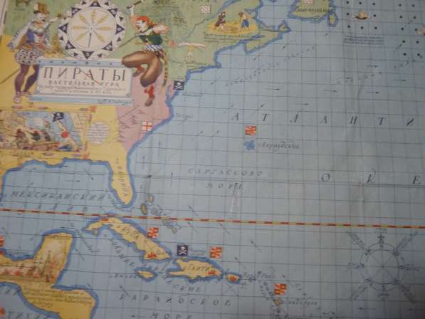Карта настольной игры Пираты худ В.М. Голицын 1934 в Орле фото 9