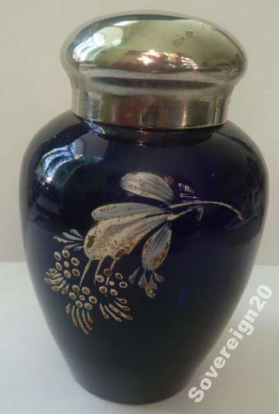 Чайница 1950 1960-ые гг. СССР кобальт синее стекло в Орле фото 14