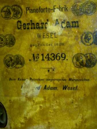 старинное немецкое пианино Gerhard Adam