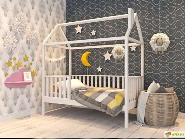Детская кровать домик, из массива сосны/ березы/ бука в Екатеринбурге фото 7