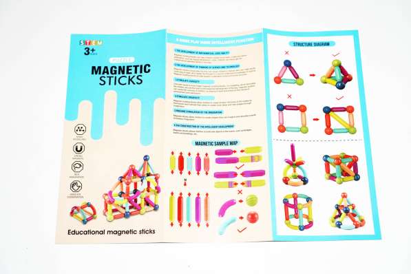 Magnetic Sticks Магнитный конструктор 64pcs в фото 6