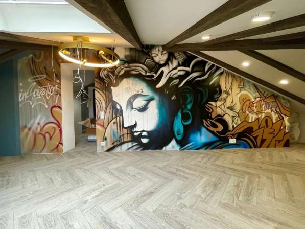 Роспись стен-Граффити-Рисунок на стене-Художник в 