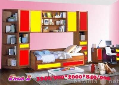 Детская комната с кроватью и шкафами в Москве