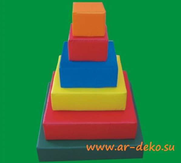 Пирамидка квадратная - развивающий мягкий модуль