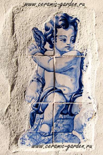 панно на плитке,ручная роспись на плитке из Португалии в Москве