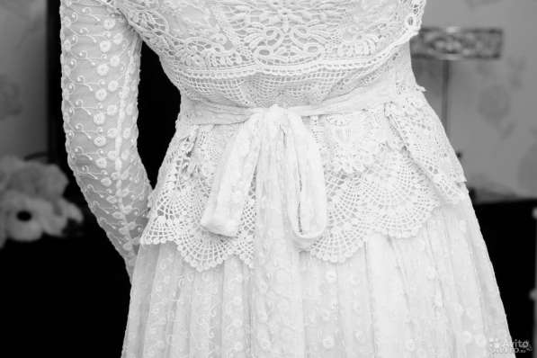 Свадебное платье в стиле бохо-шик в Москве фото 4