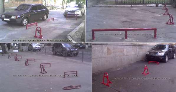 Установка барьеров парковочных, парковочных блокираторов в Москве фото 4