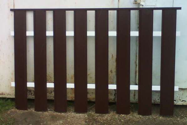 Секционный забор из металла "под ключ"