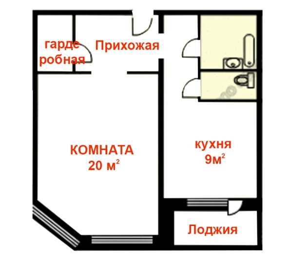 1-к квартира в аренду ул.Дмитриевского д. 1 в Москве фото 5