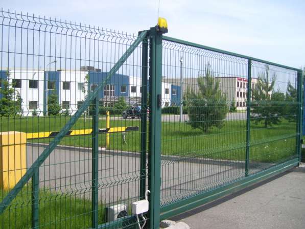 Откатные и распашные ворота из сварной 3Д сетки в Краснодаре фото 6