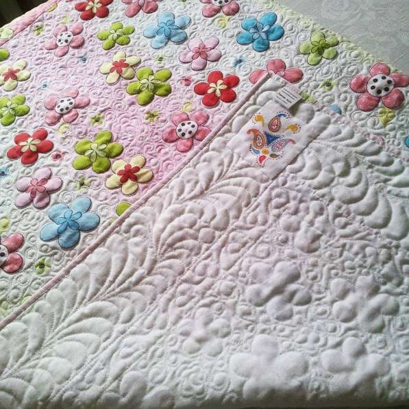 Летнее одеяло-покрывало для девочки (hand made)