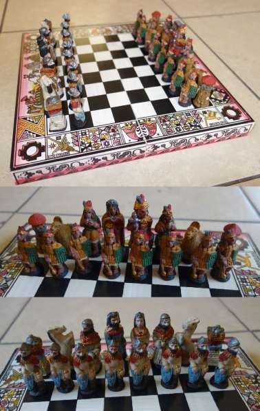Шахматы с фигурками инков и конкистадоров